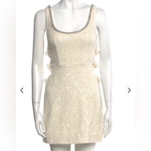 Self-Portrait Scoop Neck Mini Dress